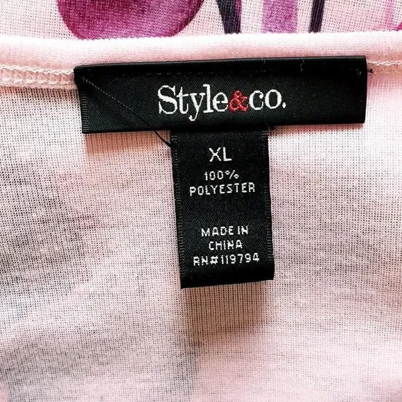 ** Style&co. Beaded Floral Top - Picture 8 of 8